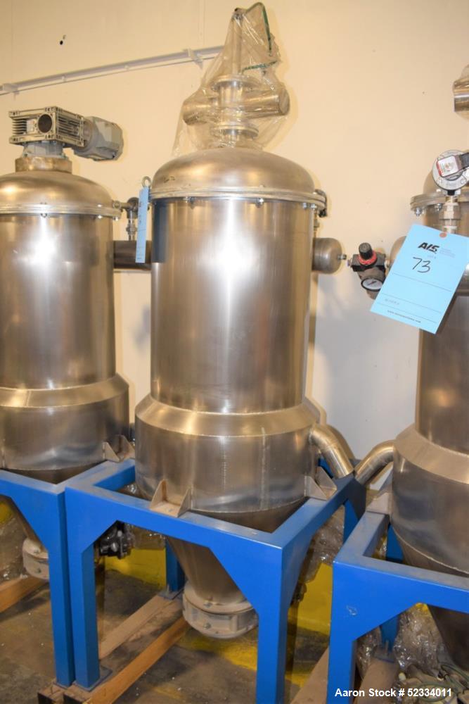 Used Grace-M Plastic Solution Stainless Steel Vacuum Loading Hopper. With mounting frame. Series# 1501001, built 2015.