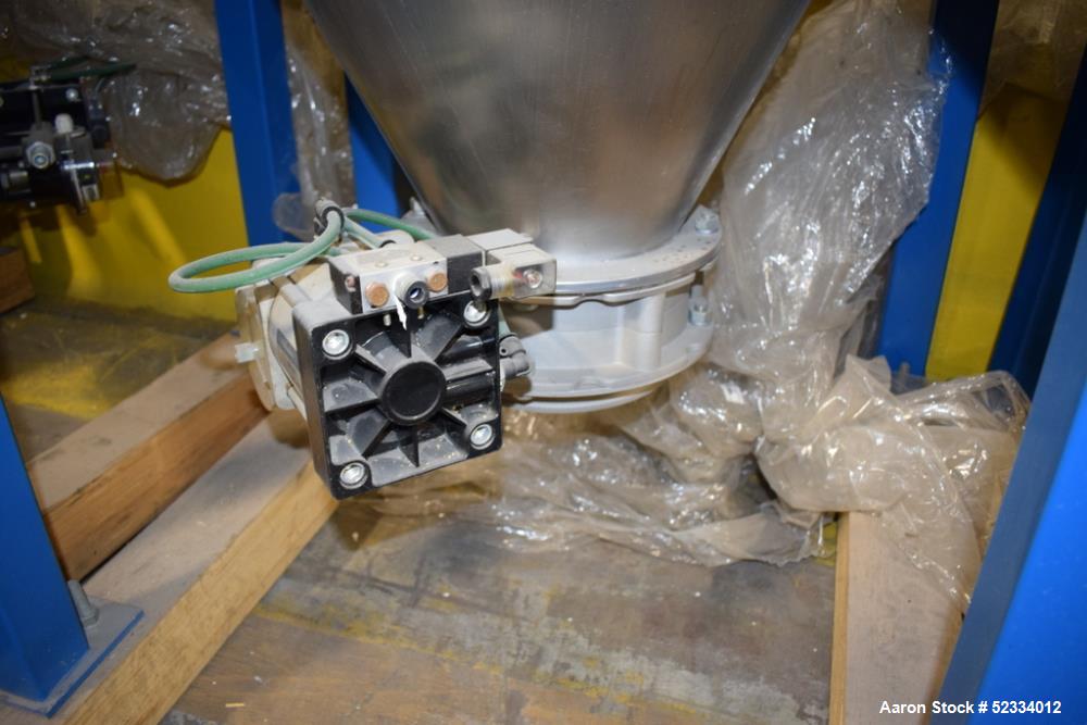 Used Grace-M Plastic Solution Stainless Steel Vacuum Loading Hopper. With mounting frame. Series# 1501001, built 2015