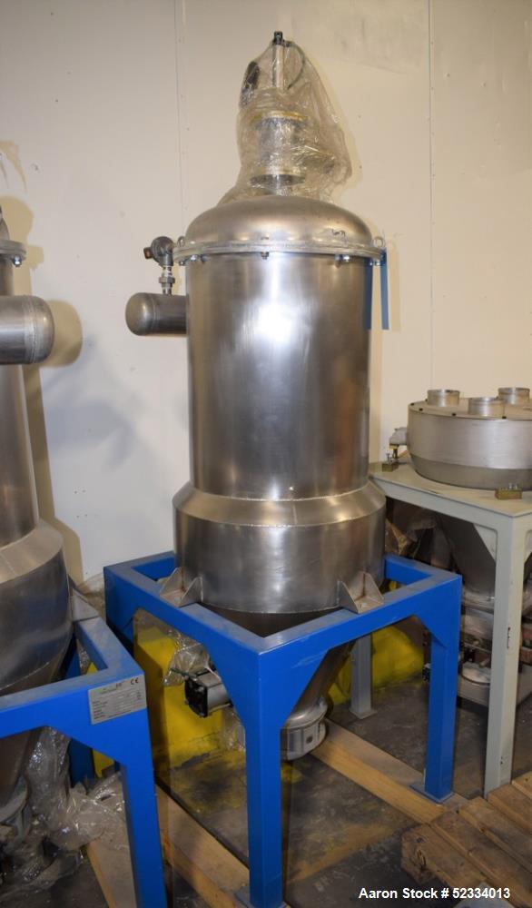 Used Grace-M Plastic Solution Stainless Steel Vacuum Loading Hopper. With mounting frame. Series# 1501001, built 2015