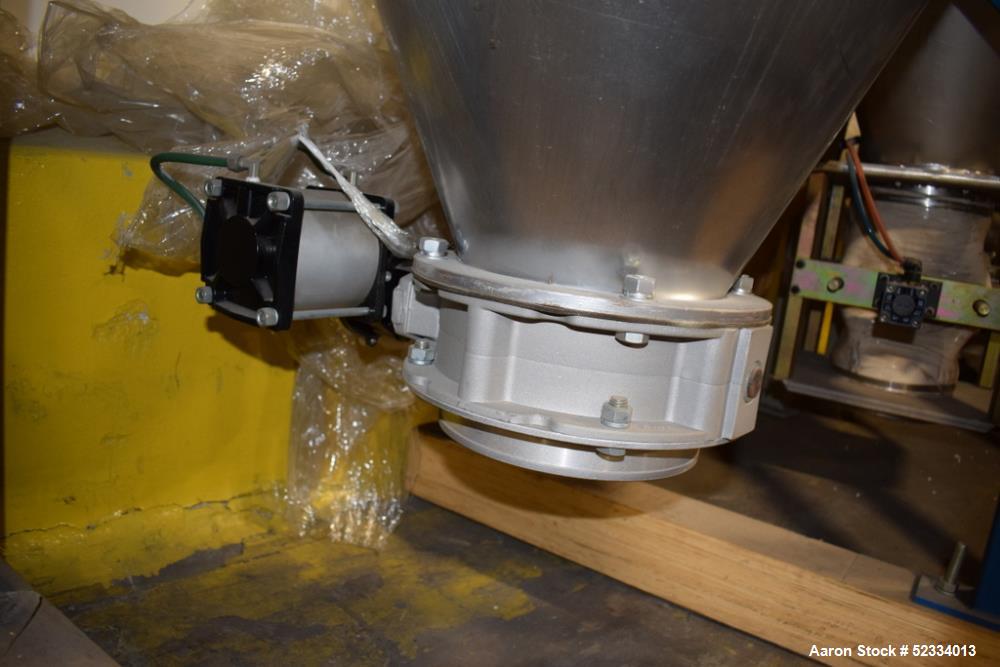 Used Grace-M Plastic Solution Stainless Steel Vacuum Loading Hopper. With mounting frame. Series# 1501001, built 2015