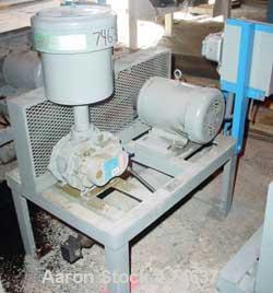 USED: Compressor Engineering vacuum conveying system consisting of (1) Roots horizontal rotary positive displacement blower, model33URAI-J. Max approximate 197 cfm at 3600 rpm, 2" NPT inlet/outlet, d...