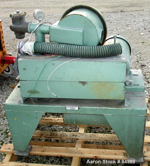 USED: Conair vacuum conveying system, carbon steel, consisting of: (1) Roots rotary positive displacement blower, model 45URAI. Approx capacity 300 cfm. 3" NPT inlet/outlet. Driven by a 7-1/2 hp, 3/6...