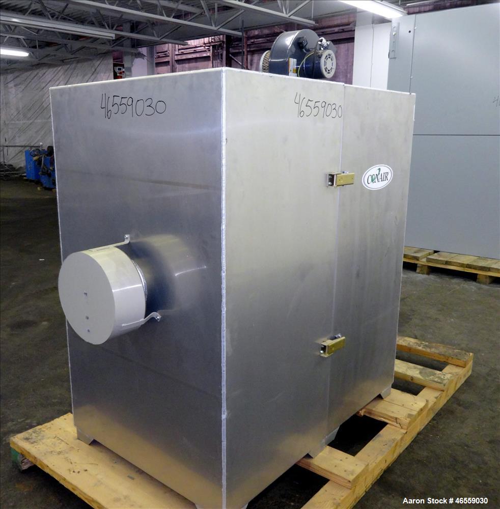 Used Conair Central Vacuum Pump, Model PD. 201.1 CFM. (1) Roots rotary lobe blower, model 56 J RB CONAIR BLK, serial# 0902984720. Driven by a 15hp, 3/60/230/460 volt, 1750 rpm motor. Includes sound e...