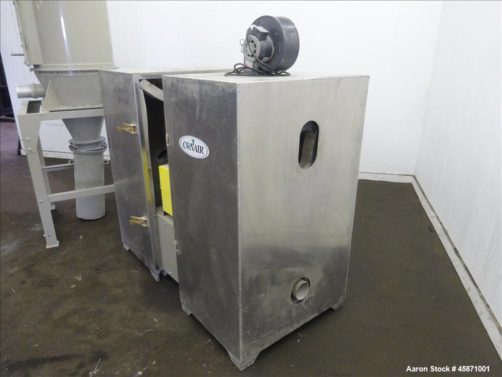 Used Conair Vacuum Loading System Consisting Of: (1) Gardner Denver 5MQ Positive Displacement Blower, Model GAEMJPA0178, Serial#S188820. Approximate 521 CFM at 2850 rpm at 7 PSIG. Driven by a 7.5hp, ...