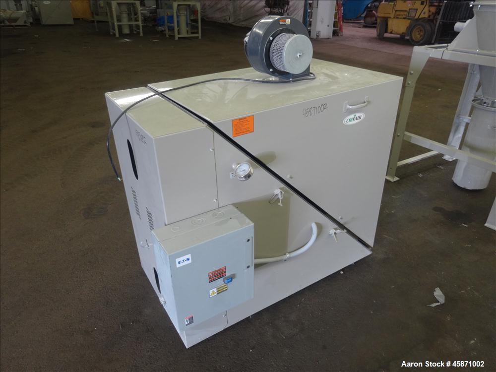 Used Conair Vacuum Loading System Consisting Of: (1) Roots Rotary Lobe Positive Displacement Blower, Model 45JRB, Serial#1301963840. Approximate 197 CFM at 3600 RPM. Driven by a 7.5hp, 3/60/230/460 v...