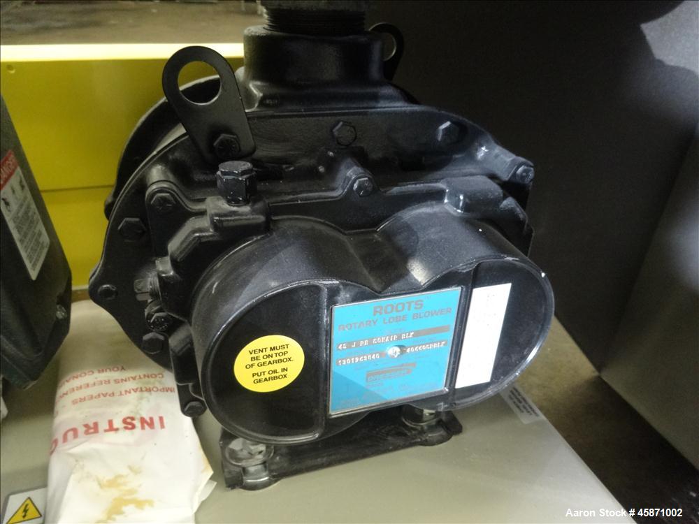 Used Conair Vacuum Loading System Consisting Of: (1) Roots Rotary Lobe Positive Displacement Blower, Model 45JRB, Serial#1301963840. Approximate 197 CFM at 3600 RPM. Driven by a 7.5hp, 3/60/230/460 v...