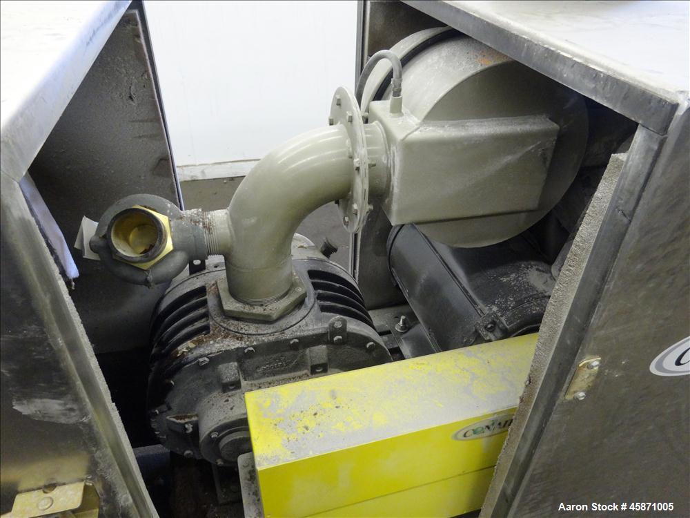 Used Conair Vacuum Loading System Consisting Of: (1) Gardner Denver 6MQ Positive Displacement Blower, Model GAFMDPA0177, Serial# S192621. Approximate 794 CFM at 2350 rpm at 7 PSIG.  Driven by a 10hp,...