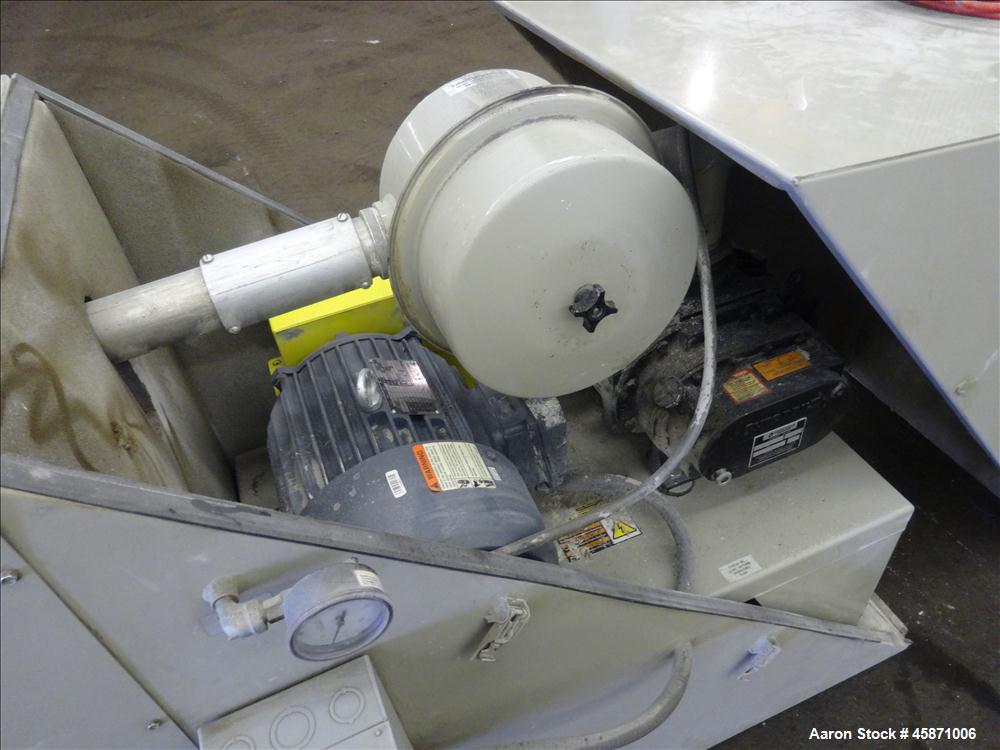 Used Conair Vacuum Loading System Consisting Of: (1) Gardner Denver 4MQ Positive Displacement Blower, Model GACMJPA018, Serial# S161928. Approximate 359 CFM at 3600 rpm at 7 PSIG.  Driven by a 10hp, ...