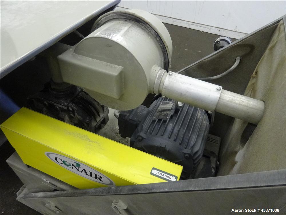 Used Conair Vacuum Loading System Consisting Of: (1) Gardner Denver 4MQ Positive Displacement Blower, Model GACMJPA018, Serial# S161928. Approximate 359 CFM at 3600 rpm at 7 PSIG.  Driven by a 10hp, ...