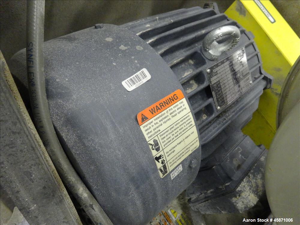 Used Conair Vacuum Loading System Consisting Of: (1) Gardner Denver 4MQ Positive Displacement Blower, Model GACMJPA018, Serial# S161928. Approximate 359 CFM at 3600 rpm at 7 PSIG.  Driven by a 10hp, ...