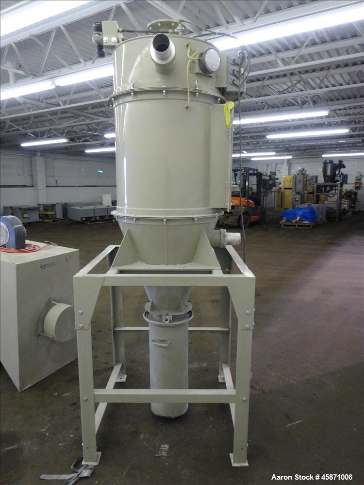 Used Conair Vacuum Loading System Consisting Of: (1) Gardner Denver 4MQ Positive Displacement Blower, Model GACMJPA018, Serial# S161928. Approximate 359 CFM at 3600 rpm at 7 PSIG.  Driven by a 10hp, ...