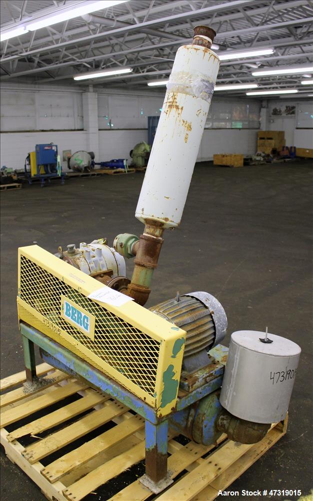 Used Duroflow/Gardner Dever Vacuum Loading System. Consisting of (1) Duroflow positive displacement blower, model 4504VT, 403 CFM, serial# 298070. Driven by a 10hp, 3/60/550 Volt, 3495 rpm motor. (1)...
