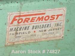 USED: Foremost vacuum conveying system, model VFM-05-21. Consisting of: (1) Sutorbilt vertical rotary positive displacement blower, model3MV-F. Max approximate 76 cfm at 1760 rpm, 2" NPT inlet/outlet...