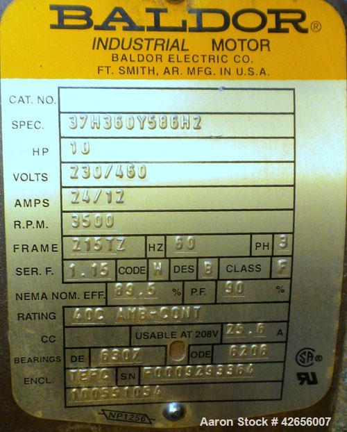 Used Carbon Steel Kongsklide High Pressure Multiair Blower, Type 1100S-460V-60HZ