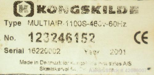Used Carbon Steel Kongsklide High Pressure Multiair Blower, Type 1100S-460V-60HZ