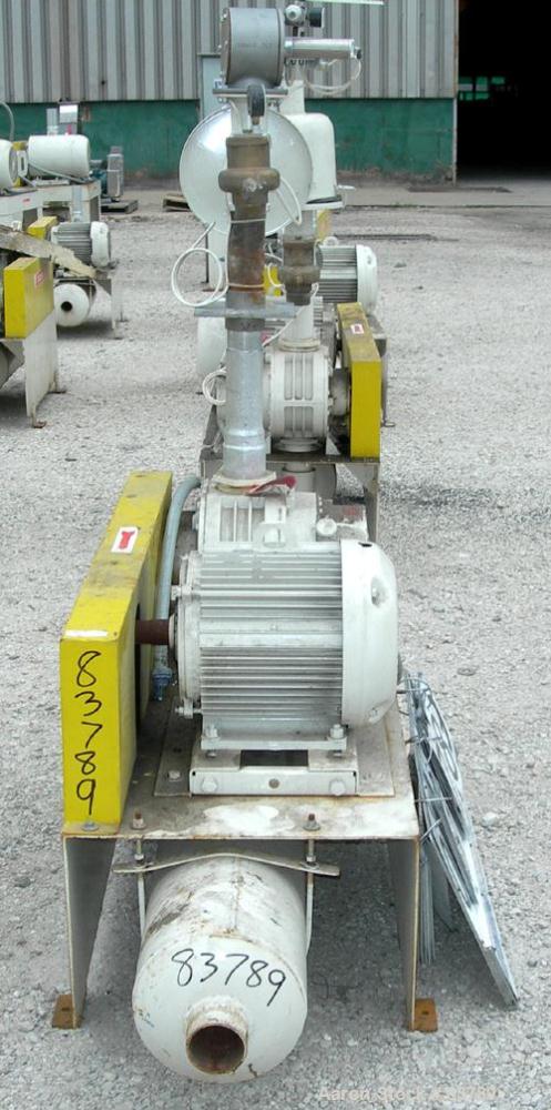 USED: Mould Tek Vacuum Conveying System, model VP1500, carbon steel, consisting of (1) Sutorbilt rotary positive displacement blower, model 5MP. Approximate capacity 292 cfm at 12.3 bhp at 7 psi. .21...