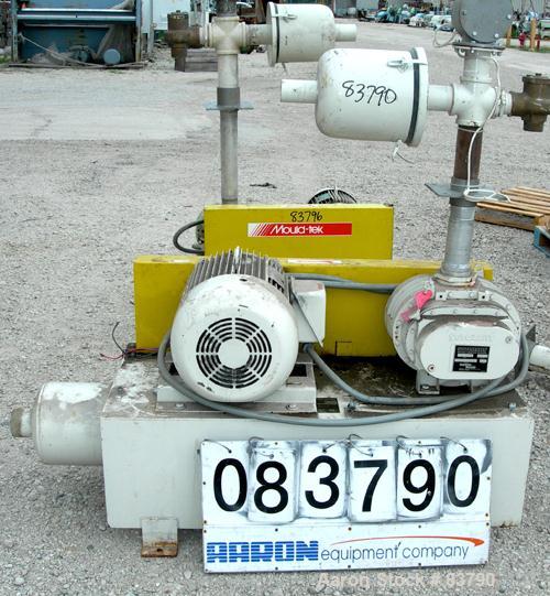 USED: Mould Tek Vacuum Conveying System, model VP1500, carbon steel, consisting of (1) Sutorbilt rotary positive displacement blower, model 5MP. Approximate capacity 292 cfm at 12.3 bhp at 7 psi. .21...