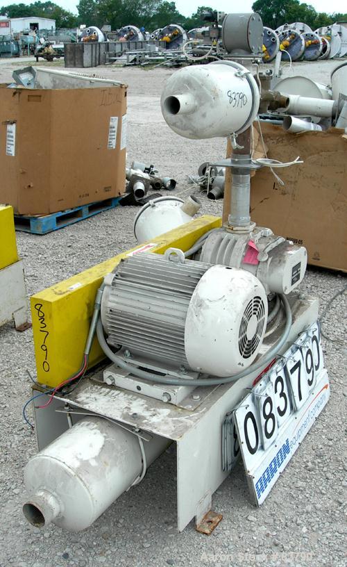 USED: Mould Tek Vacuum Conveying System, model VP1500, carbon steel, consisting of (1) Sutorbilt rotary positive displacement blower, model 5MP. Approximate capacity 292 cfm at 12.3 bhp at 7 psi. .21...