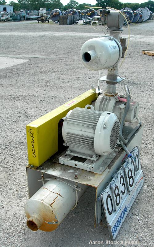 USED: Mould Tek Vacuum Conveying System, model VP1500, carbon steel, consisting of (1) Sutorbilt rotary positive displacement blower, model 5MP. Approximate capacity 292 cfm at 12.3 BHP at 7 psi. .21...