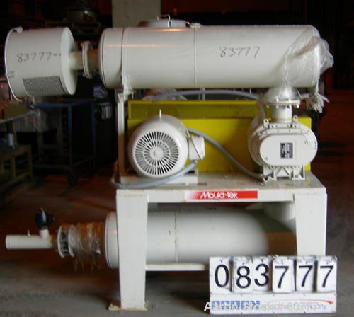 Used Mould Tek Vacuum Conveying System model VP3000, carbon steel, consisting of (1) Sutorbilt rotary positive displacement blower model 6MP. Approximate capacity 558 cfm at 22.4 bhp at 7 psi. .383 d...