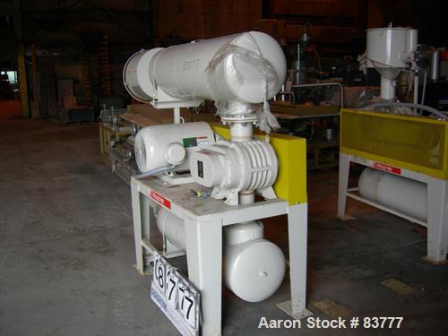 Used Mould Tek Vacuum Conveying System model VP3000, carbon steel, consisting of (1) Sutorbilt rotary positive displacement blower model 6MP. Approximate capacity 558 cfm at 22.4 bhp at 7 psi. .383 d...