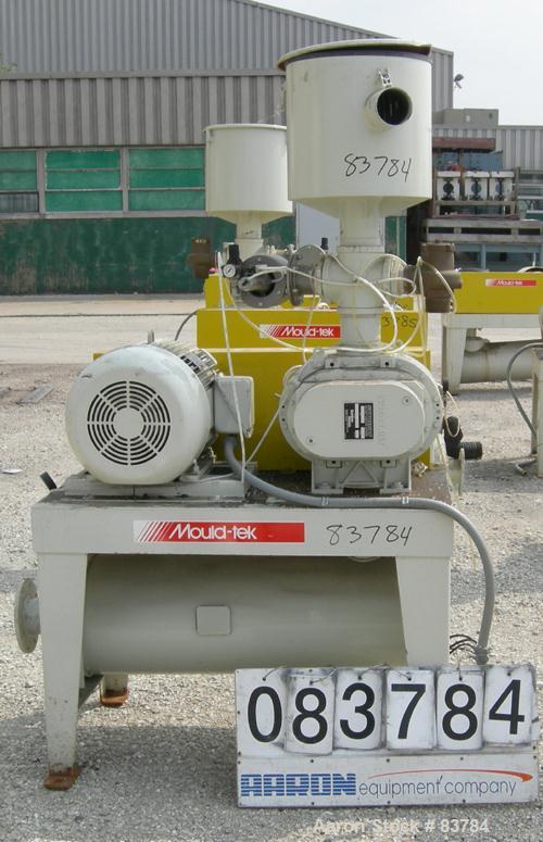 USED: Mould Tek vacuum conveying system model VP3000, carbon steel. Consisting of (1) Sutorbilt rotary positive displacement blower model 6MP. Approx capacity 558 cfm at 22.4 bhp at 7 psi. .383 displ...