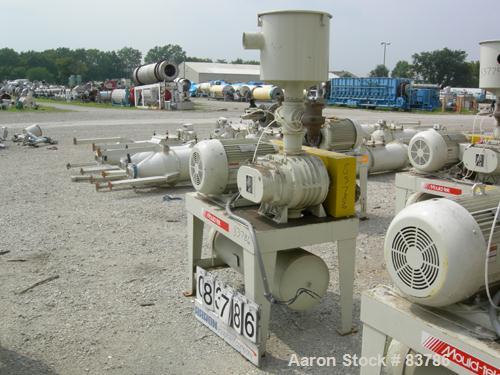 USED: Mould Tek vacuum conveying system, model VP3000, carbon steel. Consisting of (1) Sutorbilt rotary positive displacement blower, model 6MP. Approximate capacity 558 cfm at 22.4 bhp at 7 psi. .38...