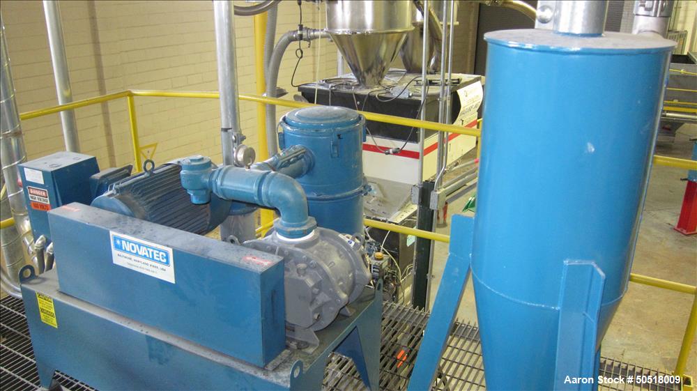 LOT# 206 - Used-Novatec Vacuum Loader Model VPU-15HP, SN 8-9487-0582, 460V, 3 Phase, 60 HZ. 18.5 Amps, Toshiba 15 HP Motor