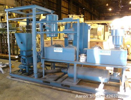 Used Novatec Loading/Unloading System, Model VPV-50, Consisting Of: (2) Roots horizontal rotary positive displacement blowers, model 68U-RAI, carbon steel. Each rated 495 CFM at 15’’ HGV at 22.7 BHP....