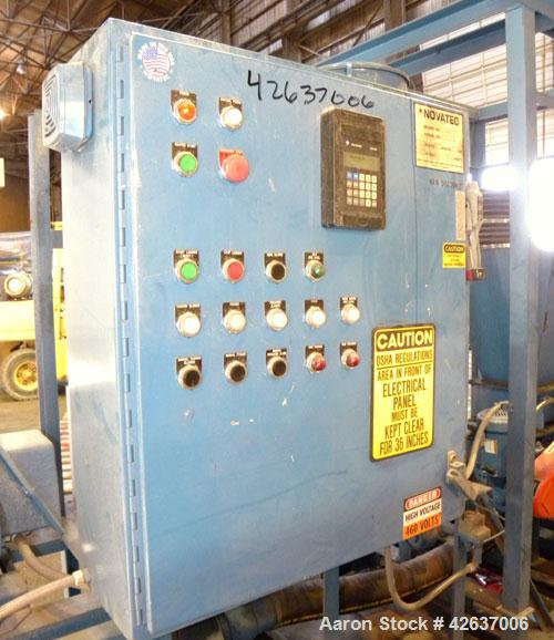 Used Novatec Loading/Unloading System, Model VPV-50, Consisting Of: (2) Roots horizontal rotary positive displacement blowers, model 68U-RAI, carbon steel. Each rated 495 CFM at 15’’ HGV at 22.7 BHP....