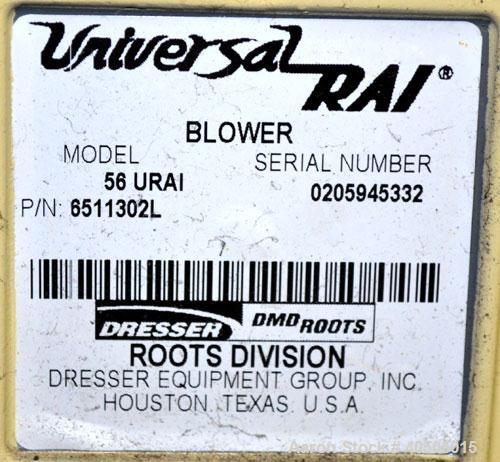 Used Novatec Vacuum Loading System Consisting Of: (1) Roots Universal RAI Blower, model 56 URAI, serial# 0205945332. Approximate 276 CFM, 14" HGV, 11.8 BHP. Driven by a 15hp, 3/60/230/460 volt, 1770 ...