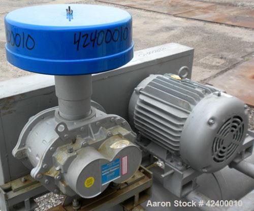 Used Roots Vacuum Conveying System, consisting of: (1) Roots Universal RAI horizontal rotary positive displacement blower, model 56U-RAI. Approximate 158 cfm at 1760 rpm at 14’’ HGV. 4" NPT inlet/out...