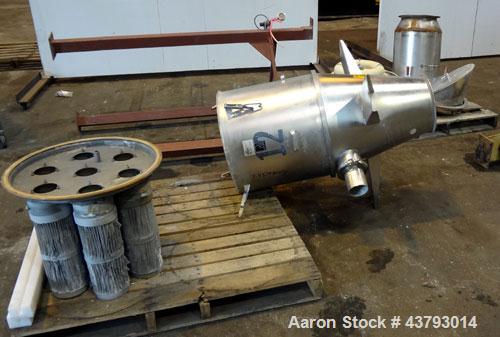 Used Premier Pneumatics Vacuum Loading System Consisting Of: (1) Premier Pneumatics Filter Receiver, model FRC-R-E-24-58-185B, 304 stainless steel, (1) Premier Pneumatics rotary valve, model MDRFS151...