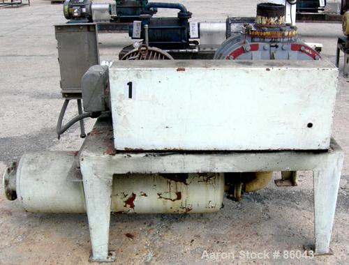 USED: Sutorbilt medium pressure horizontal rotary positive displacement blower, model 7MP. Approx capacity 1125 cfm at 42.8 bhp at 7 psi. .733 displacement cubic feet revolution, 6" inlet/outlet. Dri...