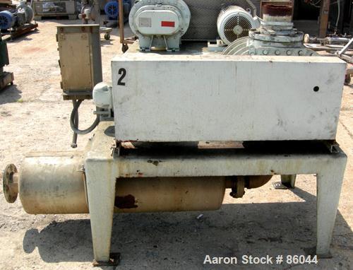 USED: Sutorbilt medium pressure horizontal rotary positive displacement blower, model 7MP. Approx capacity 1125 cfm at 42.8 bhp at 7 psi. .733 displacement cubic feet revolution, 6" inlet/outlet. Dri...