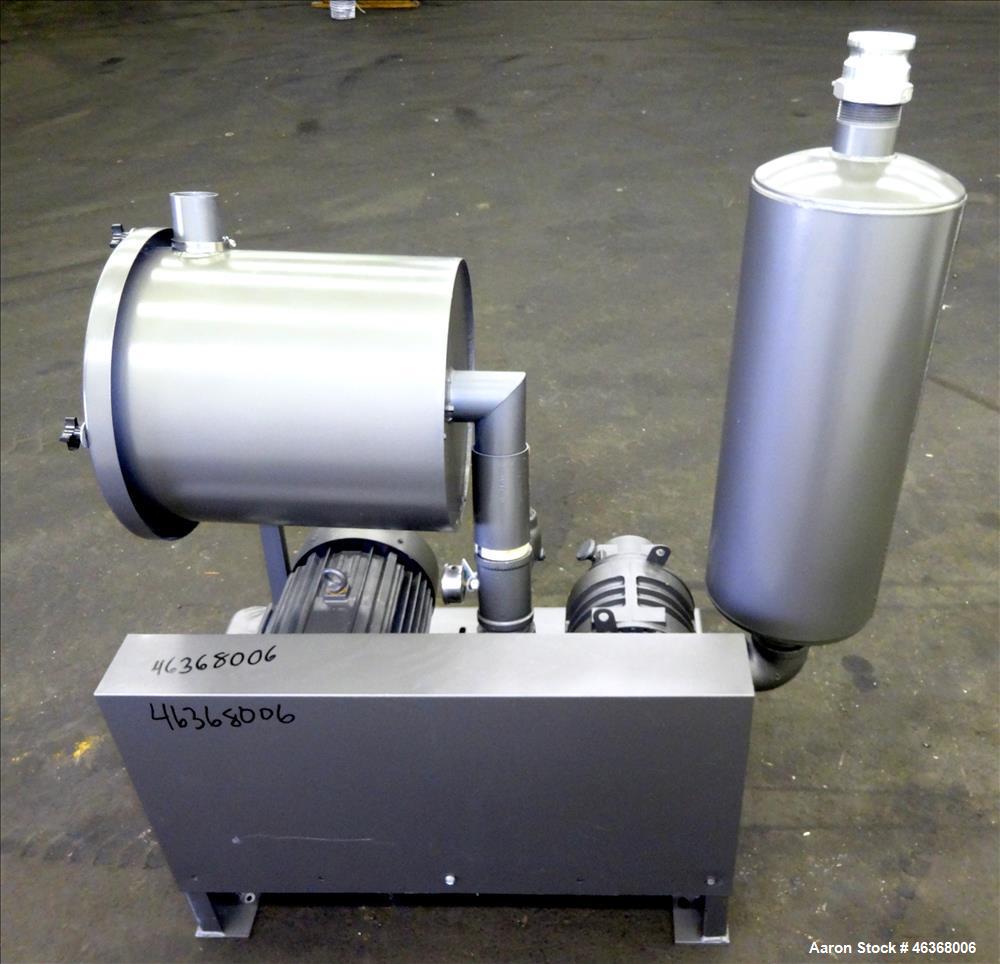 Used Sutorbilt Medium Pressure Vacuum Loading System consisting of: (1) Sutorbilt vertical rotary positive displacement blower, model 4M. Approximately 50 cfm, 2.5" inlet and outlet. Driven by an app...