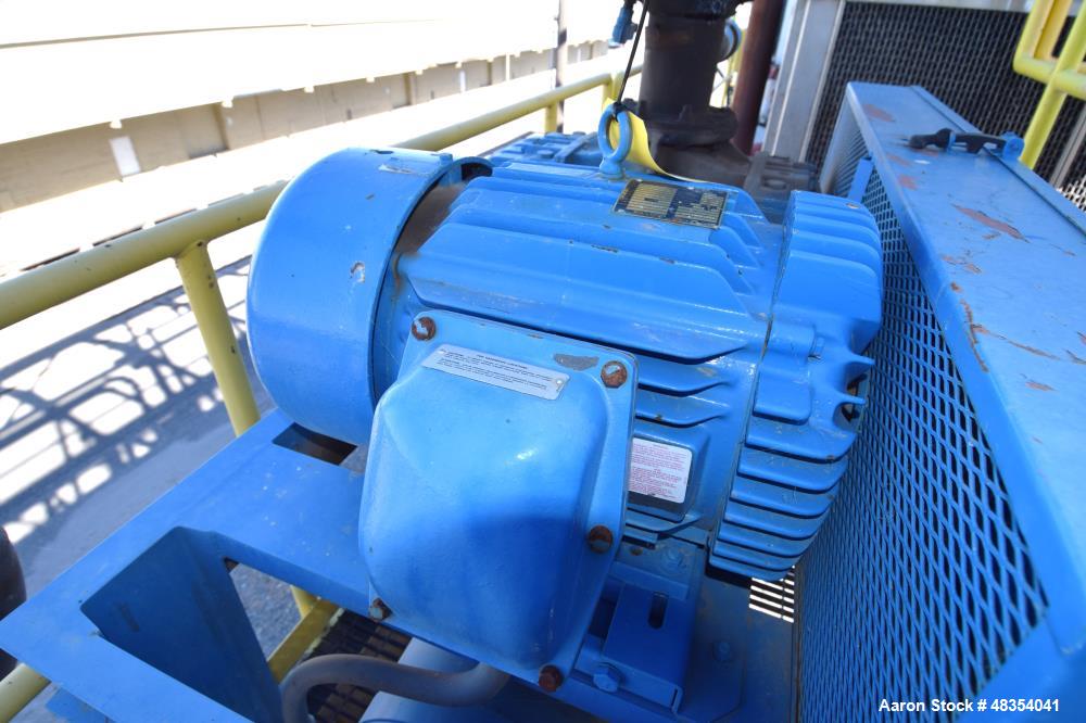 Used United Blower Package, Model UBI 61/66, Carbon Steel. Driven by a 20hp motor. Mounted on a frame with filter and silencer.
