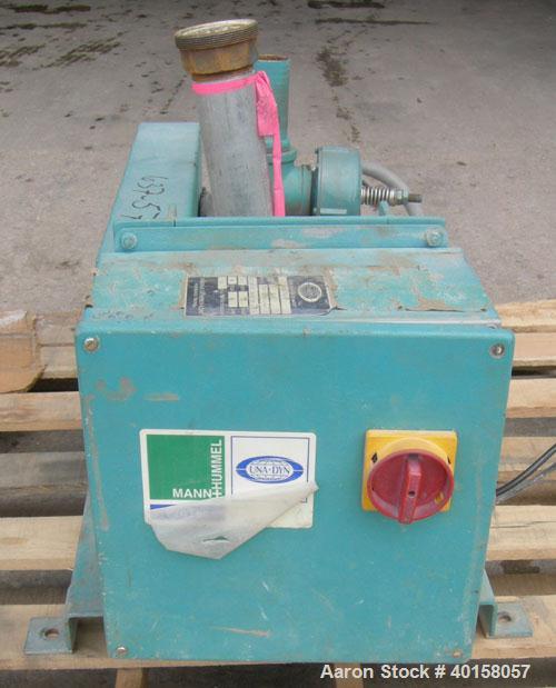 Used UnaDyn Vacuum Loader, Model VTP5. (1) Vertical Roots blower, model 24-U-RAI,  approximately 12 cfm at 1160 rpm. 2" NPT inlet/outlet. Driven by a 5 hp, 3/60/208-230/460 volt, 1750 rpm motor. Incl...