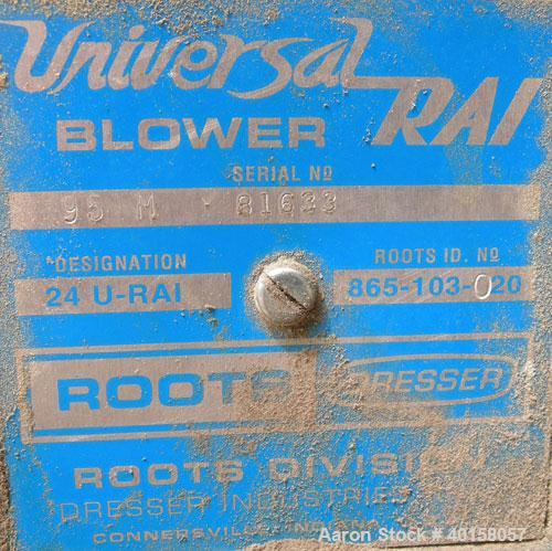 Used UnaDyn Vacuum Loader, Model VTP5. (1) Vertical Roots blower, model 24-U-RAI,  approximately 12 cfm at 1160 rpm. 2" NPT inlet/outlet. Driven by a 5 hp, 3/60/208-230/460 volt, 1750 rpm motor. Incl...