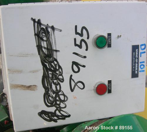 USED: Vac-U-Max vacuum conveying system consisting of: (1) Sutorbilt low pressure vertical rotary positive displacement blower model 5MVL-8HC. Approximate capacity 882 cfm at 33.1 bhp at 7 psi.  .350...