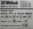 Used AEC Whitlock Vacuum Loading System, Model VTP-5, consisting of: (1) AEC Whitlock vertical rotary positive displacement blower. Approximate capacity 103 cfm. Driven by a 5 hp, 3/60/208-230/460 vo...