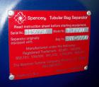 Used Spencer Central Vacuum System, Model TD730AA, Serial #315699A. Includes dust collector and blower.