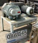USED: Sutorbilt medium pressure horizontal rotary positive displacement blower, model 7MP. Approx capacity 1125 cfm at 42.8 bhp at 7 psi. .733 displacement cubic feet revolution, 6