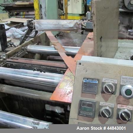 Used J&C 20" Wide Bottom Seal Bag Machine.  Includes high speed kit, 460 volt AC input.  Built approximately 1990.