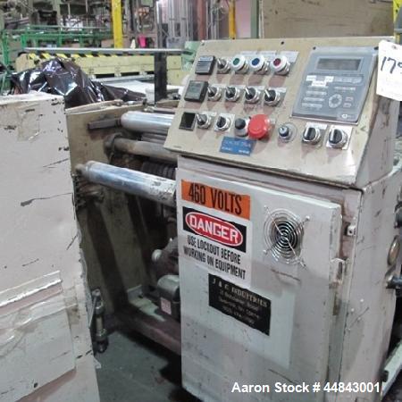 Used J&C 20" Wide Bottom Seal Bag Machine.  Includes high speed kit, 460 volt AC input.  Built approximately 1990.