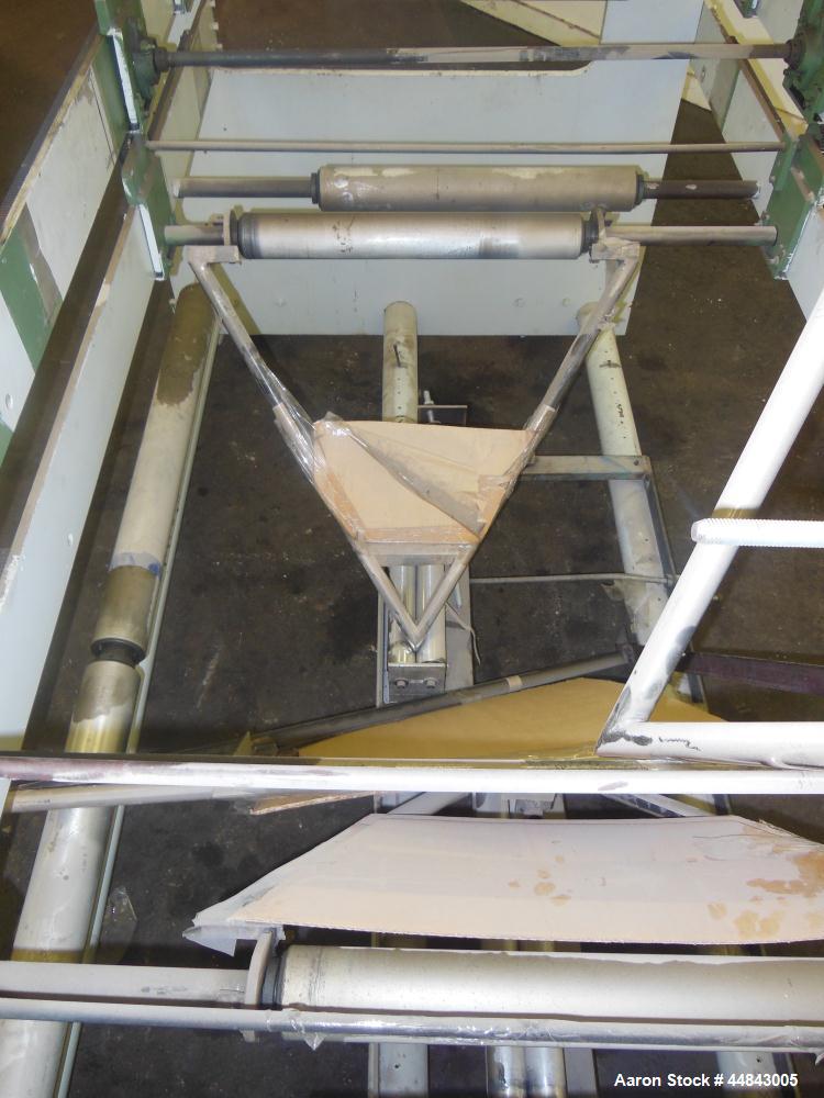 Used 75" Entry, 2 Up Double V-Folder Stand. With (2) 42" V" S. Unit is 2 up, double V" folder.