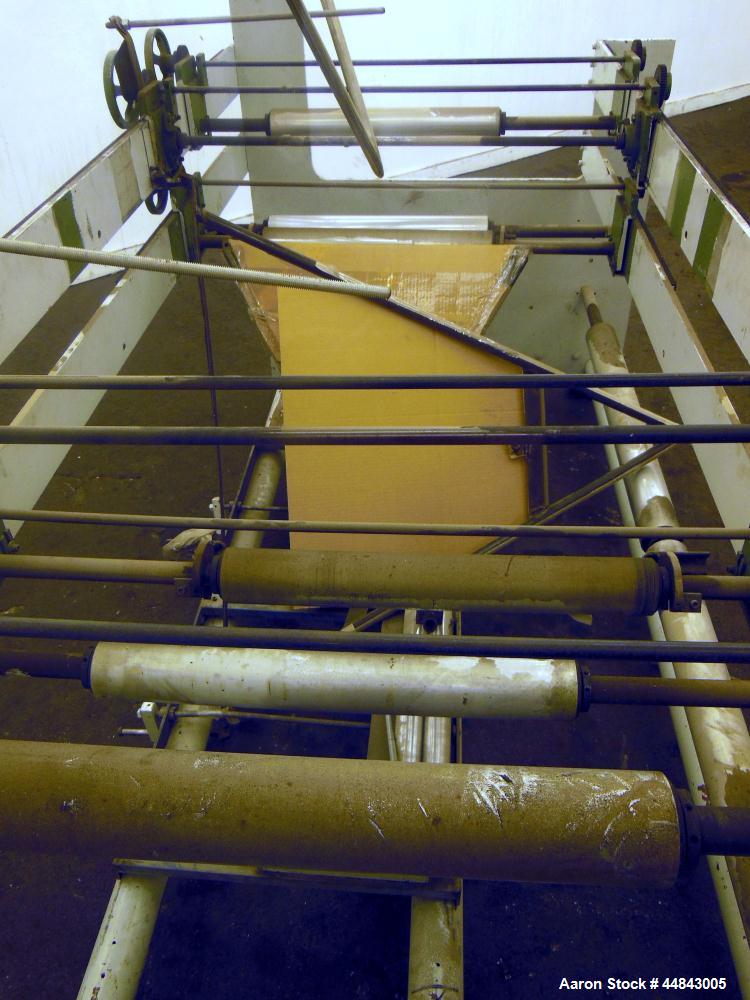 Used 75" Entry, 2 Up Double V-Folder Stand. With (2) 42" V" S. Unit is 2 up, double V" folder.