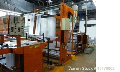 Used Coemter Ter-Roll 7070/4 Bag Making Machine.  Maximum capacity 330 feet/min (100 meter/min), 15 roll shifts per minute, bag width 9" - 56" (240 - 1440 mm), welding width 2 x 11.8" (2 x 300 mm), w...