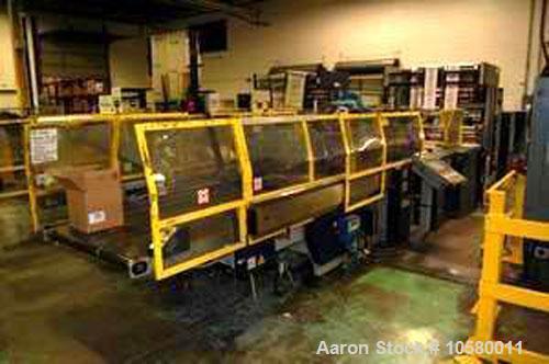 Used-1100mm Elba SA9011HS Poly Bag Machine. Mfg 1999. 45" wide, 2-3 lane, hydraulic unwind stand, edge guide, slitting stand...