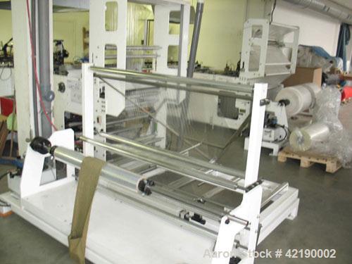Used Hemingstone HM-800 W+CK Plastic Bag Making Machine, only standard accessories included. EPC controller for round punching 0.55" (14 mm) device and wicket conveyor. Servo motor control for rubber...